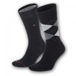 Tommy Hilfiger sokken - check zwart - 2pack